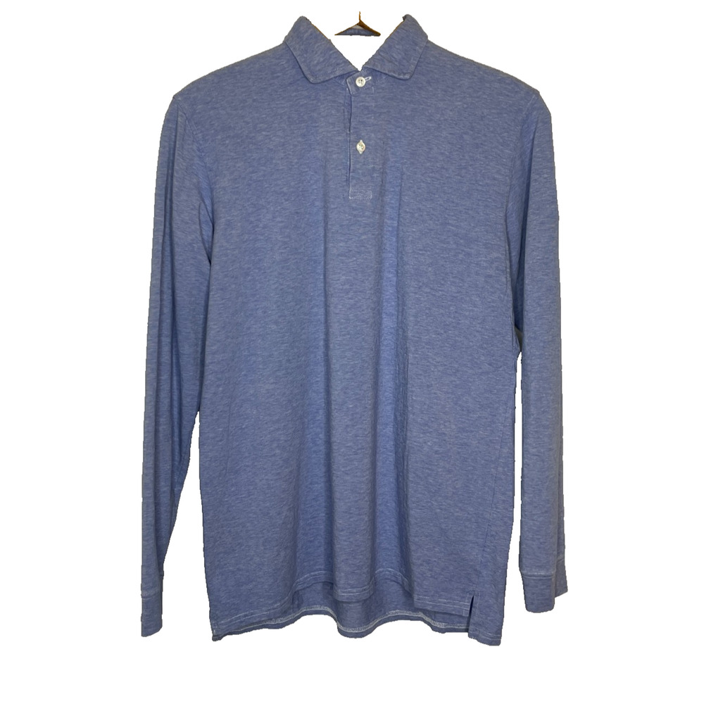 Men's Medium Holderness & Bourne LA Country Club Blue Cotton Blend Polo Shirt